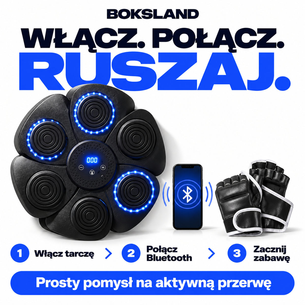 Boksland Punch 2.4 PRO - Interaktywna Tarcza Bokserska