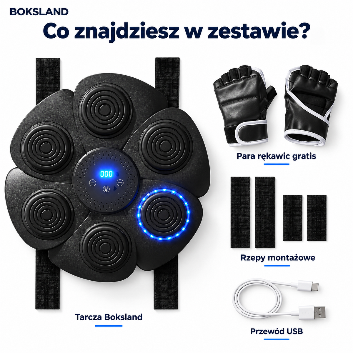 Boksland Punch 2.4 PRO - Interaktywna Tarcza Bokserska